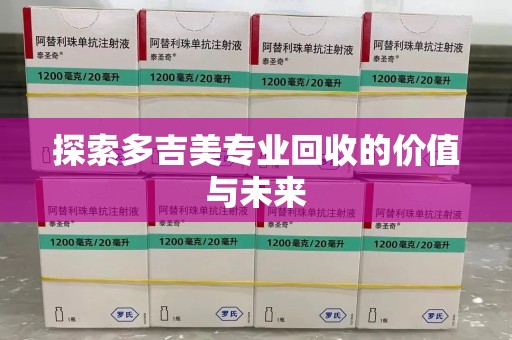 广州探索多吉美专业回收的价值与未来